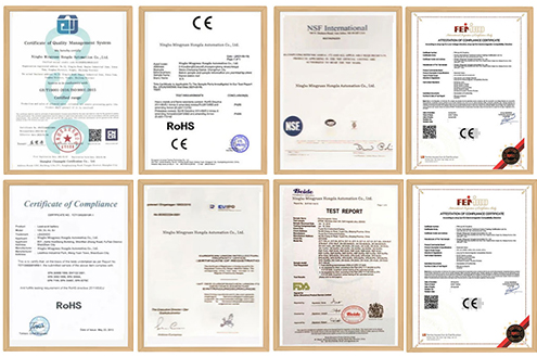 Our company’s multiple international certifications demonstrate excellent quality